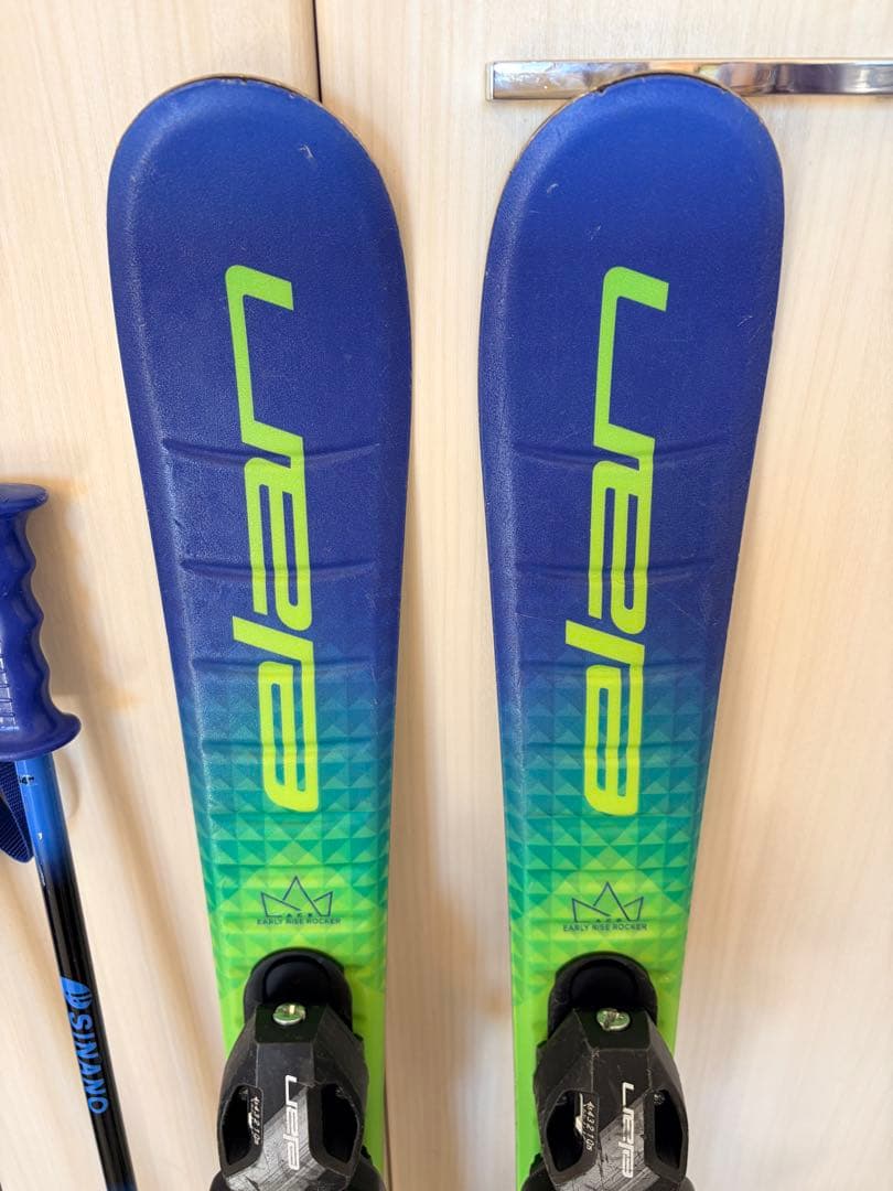 Elan 子供用スキー板 100cm ストック　3歳　4歳　5歳　6歳　7歳