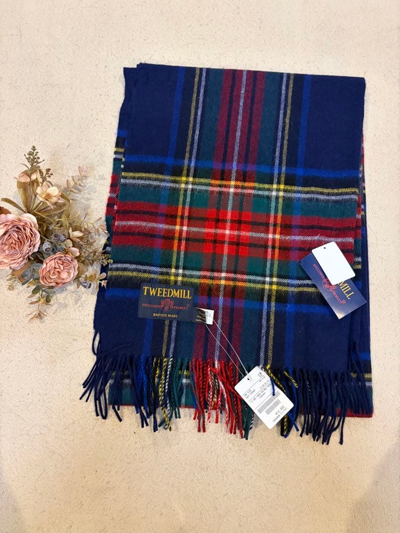 新品未使用⭐︎TWEEDMILL ウール100% チェックマフラー