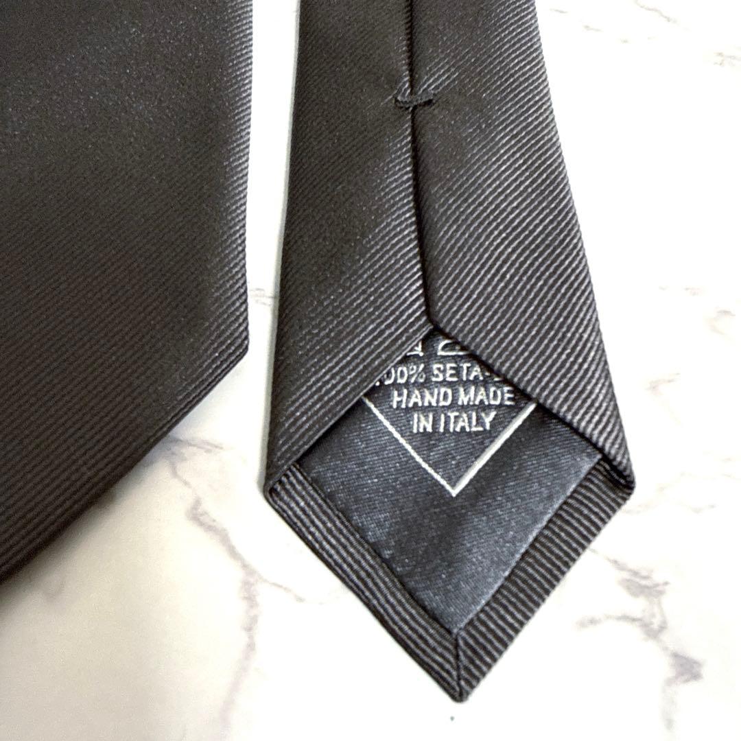 ブリオーニ ネクタイ チャコールグレー イタリア製　 美品