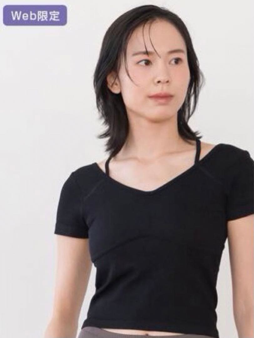 SUKALA カップ付きオープンニットTee L