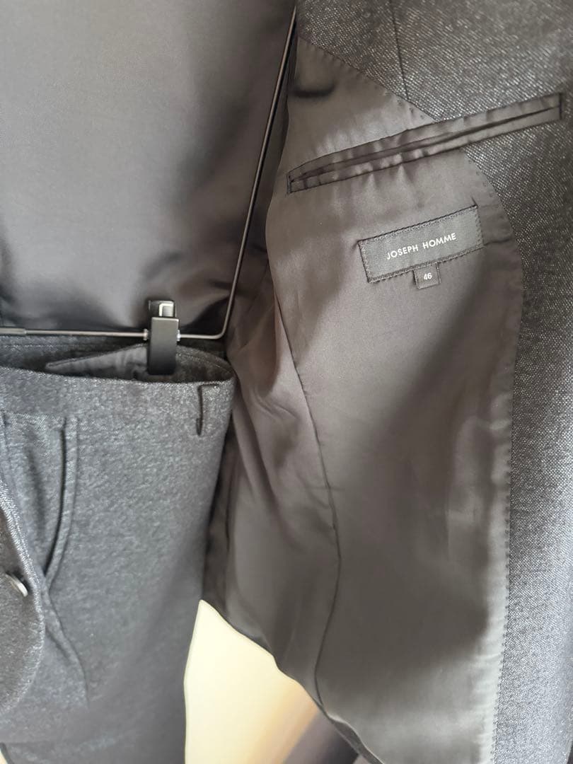 JOSEPH HOMME着用2.3回ダークグレーウールセットアップクリーニング済
