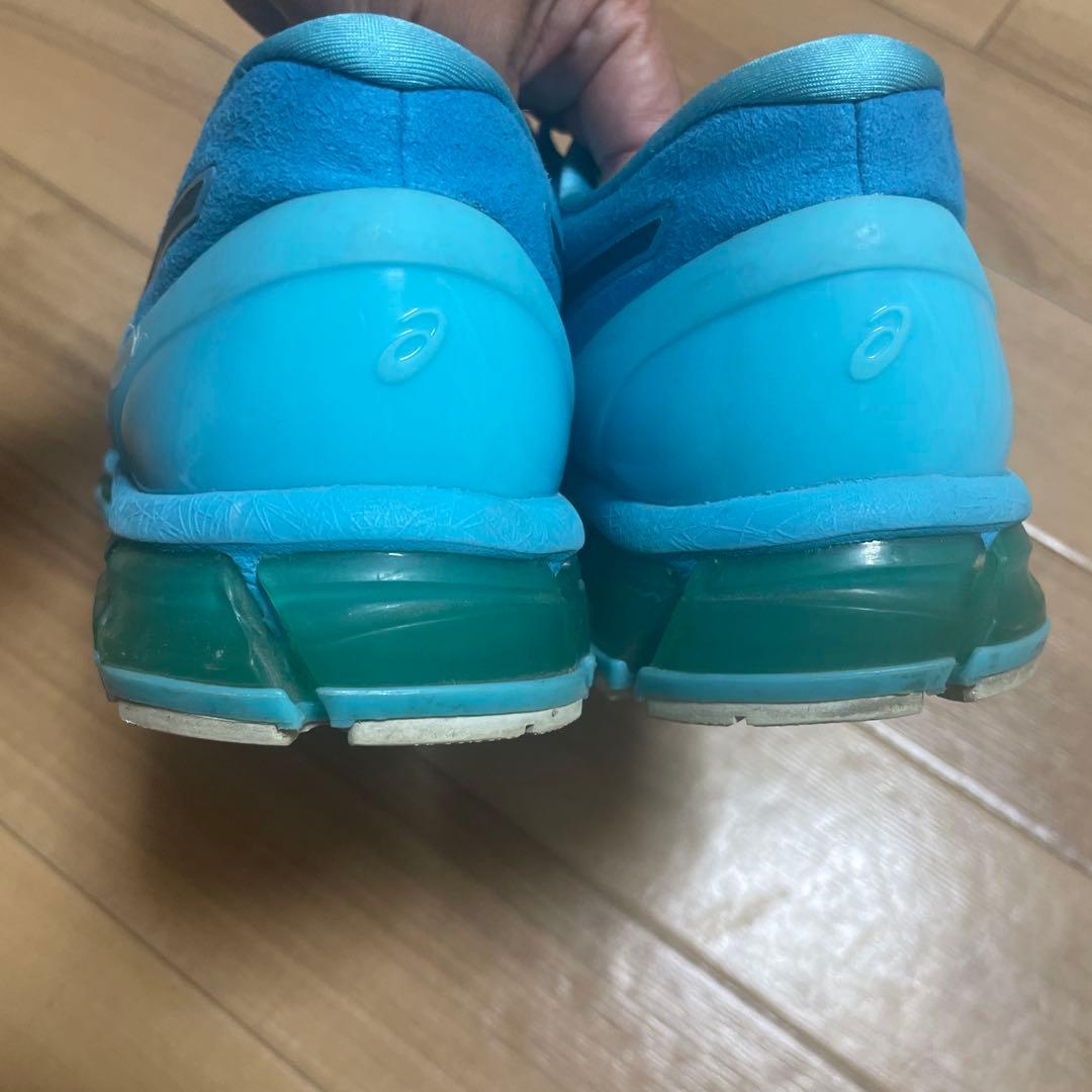 asics ランニングシューズ 青/緑