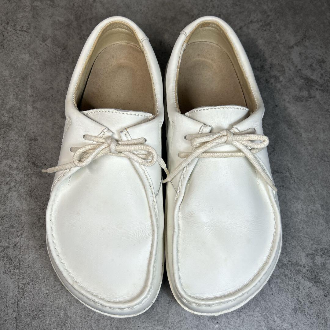 極美品【BIRKENSTOCK】パサデナ/チロリアンシューズ/レザー 革靴　白◎