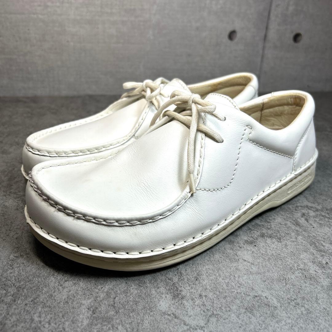 極美品【BIRKENSTOCK】パサデナ/チロリアンシューズ/レザー 革靴　白◎