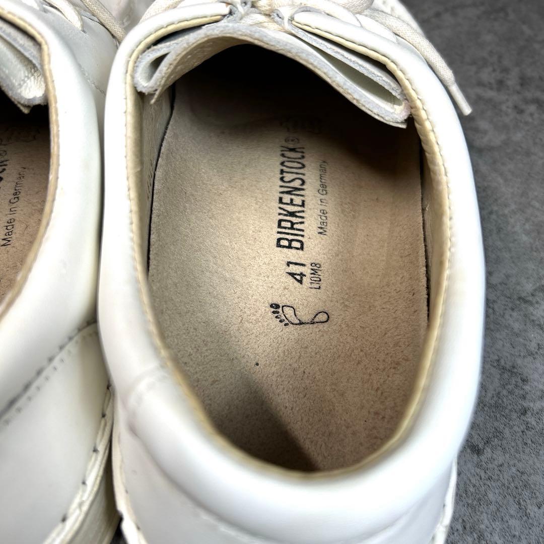 極美品【BIRKENSTOCK】パサデナ/チロリアンシューズ/レザー 革靴　白◎