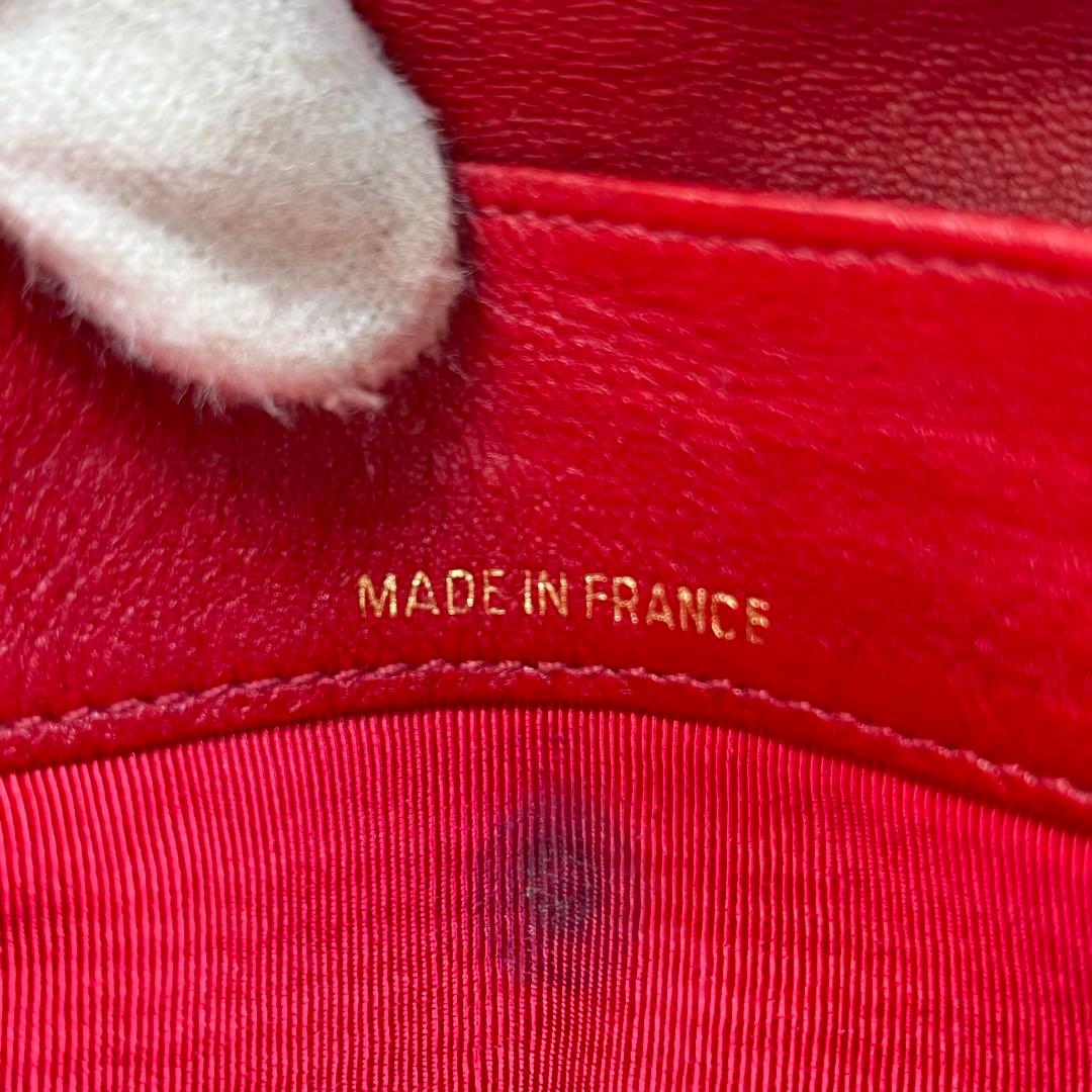 CHANEL ケース 小銭入れ ビコローレ ココマーク レッド レザー