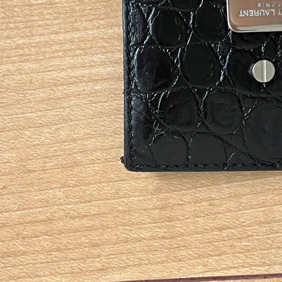 ✨️極美品✨️ SAINTLAURENT マネークリップ 　メンズ 黒色 レザー