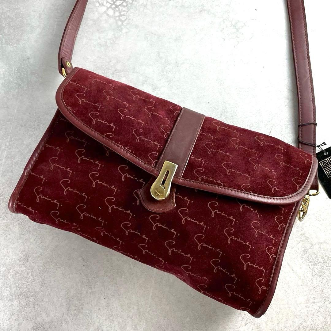 入手困難 極美品 ジバンシー ショルダーバッグ クロスボディ 総柄 ロゴ 金具