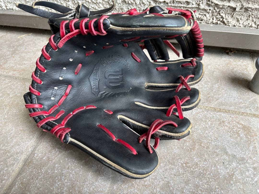 ウィルソントレーニンググラブ　野球硬式　革紐カスタム品