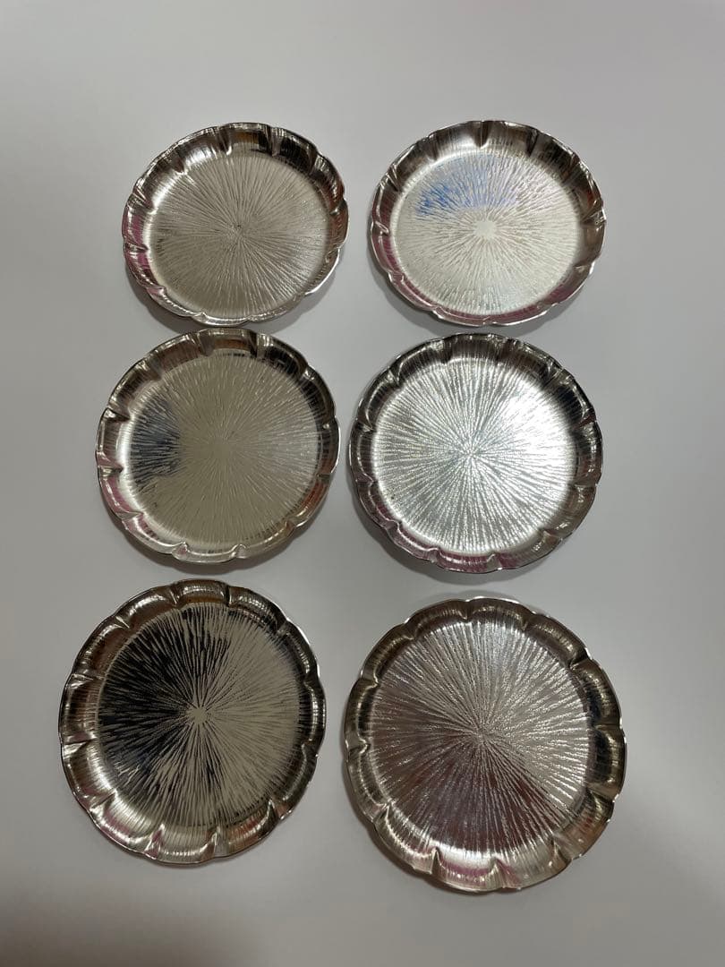 銀製銘々皿　６枚　アンティーク