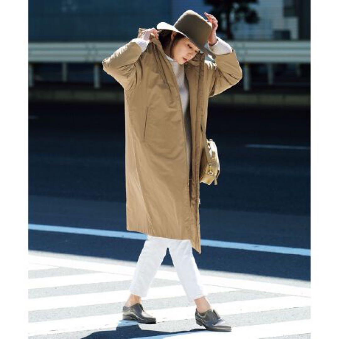 大きいサイズ46＊２３区 ピーチタッチソフト ロング中綿コート＊自由区ICB組曲