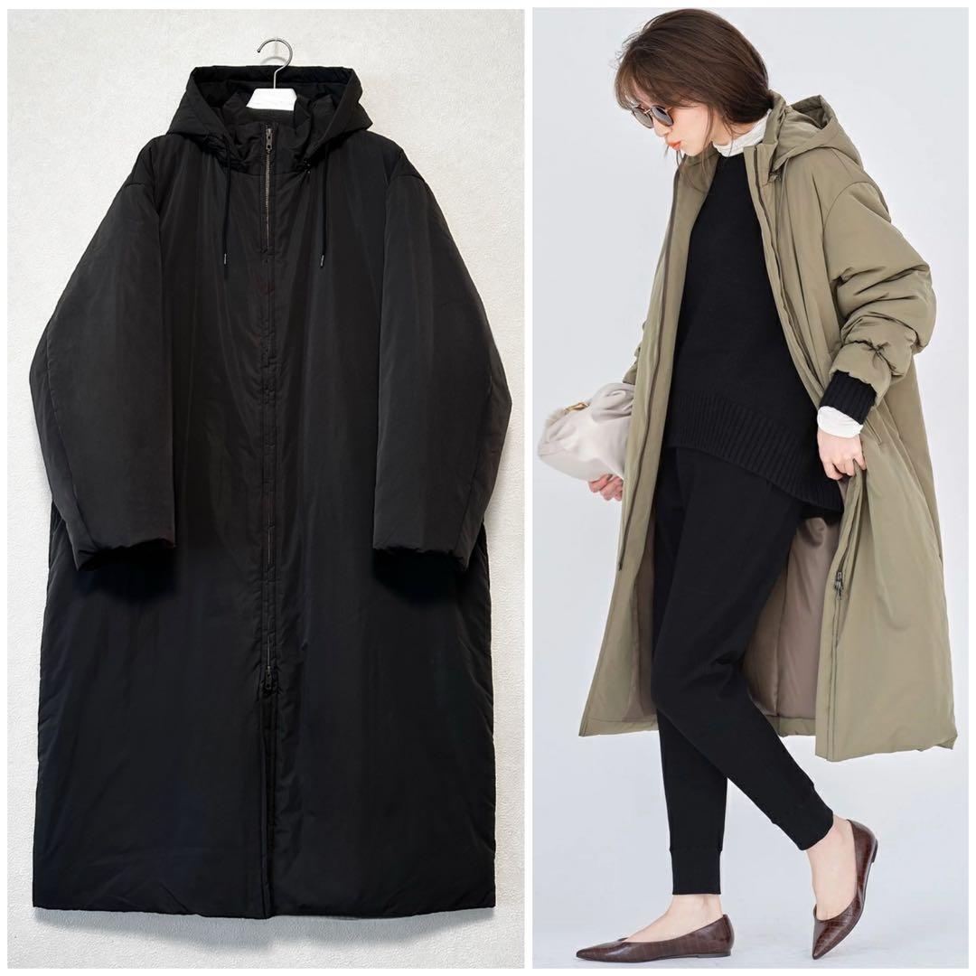 大きいサイズ46＊２３区 ピーチタッチソフト ロング中綿コート＊自由区ICB組曲