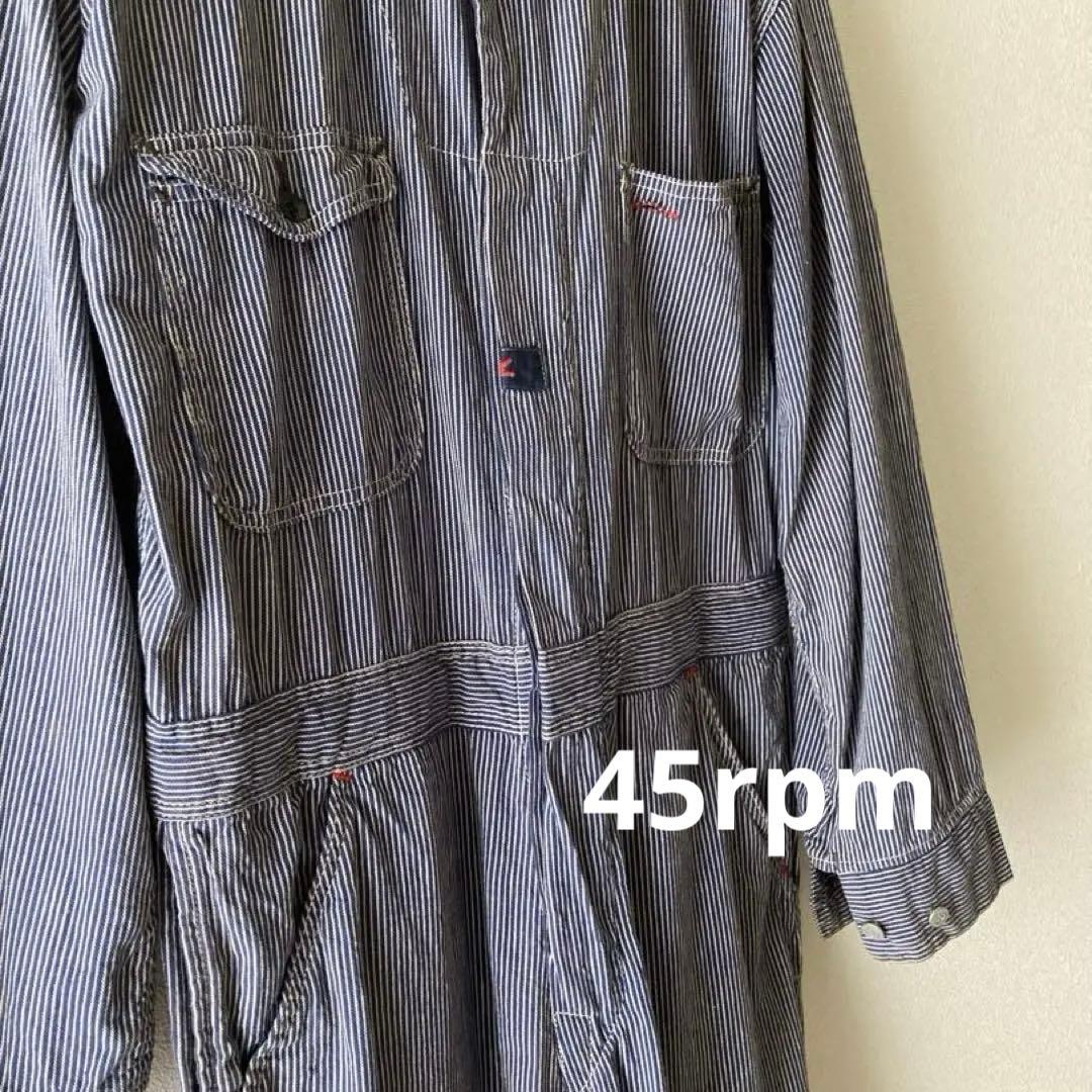 45rpm ヒッコリー つなぎ オールインワン