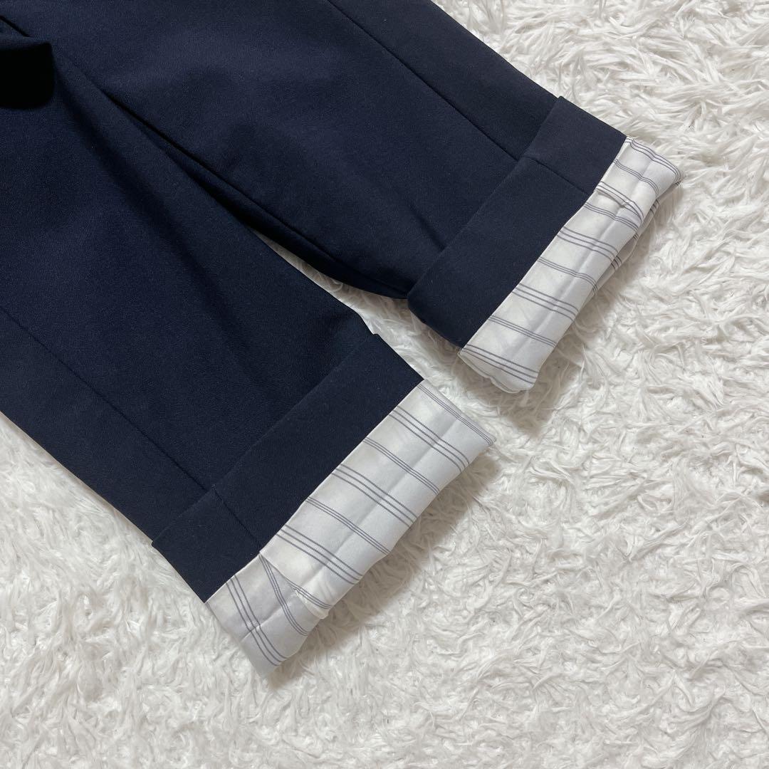 美品✨Theory ノーカラージャケット　現行　ストレッチ　LANAI 紺　2