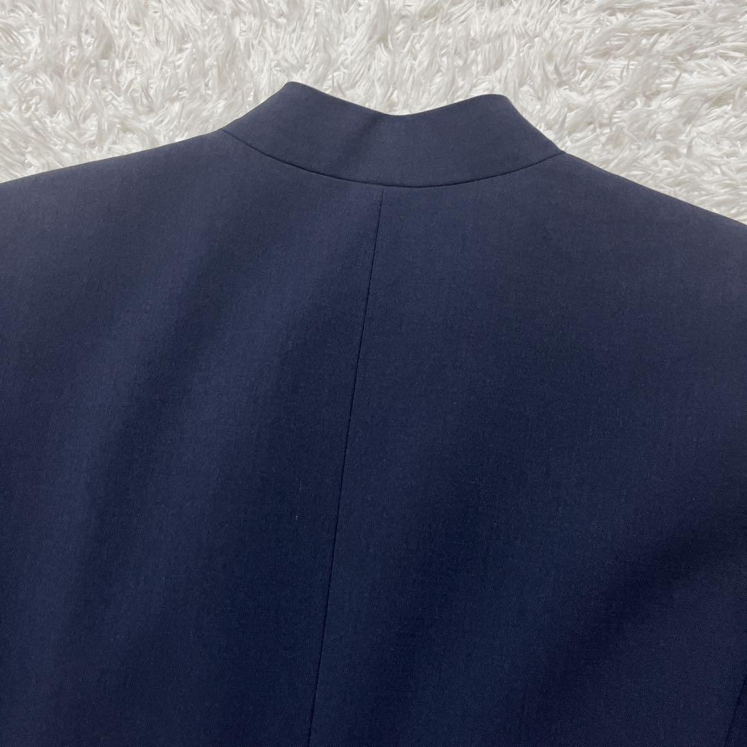 美品✨Theory ノーカラージャケット　現行　ストレッチ　LANAI 紺　2