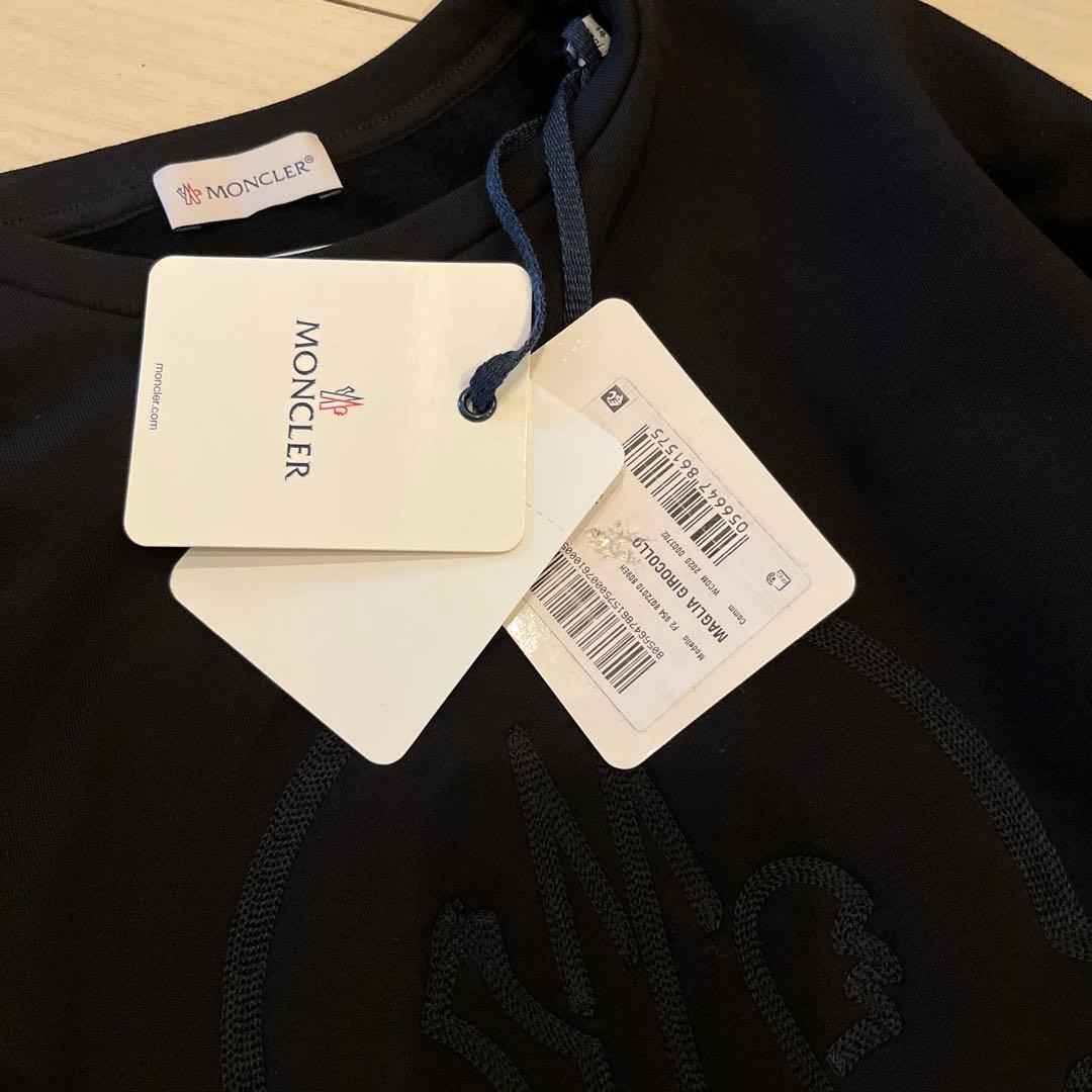 モンクレール　黒14A トレーナー　スエット　レディースM〜L 新品、タグ付き