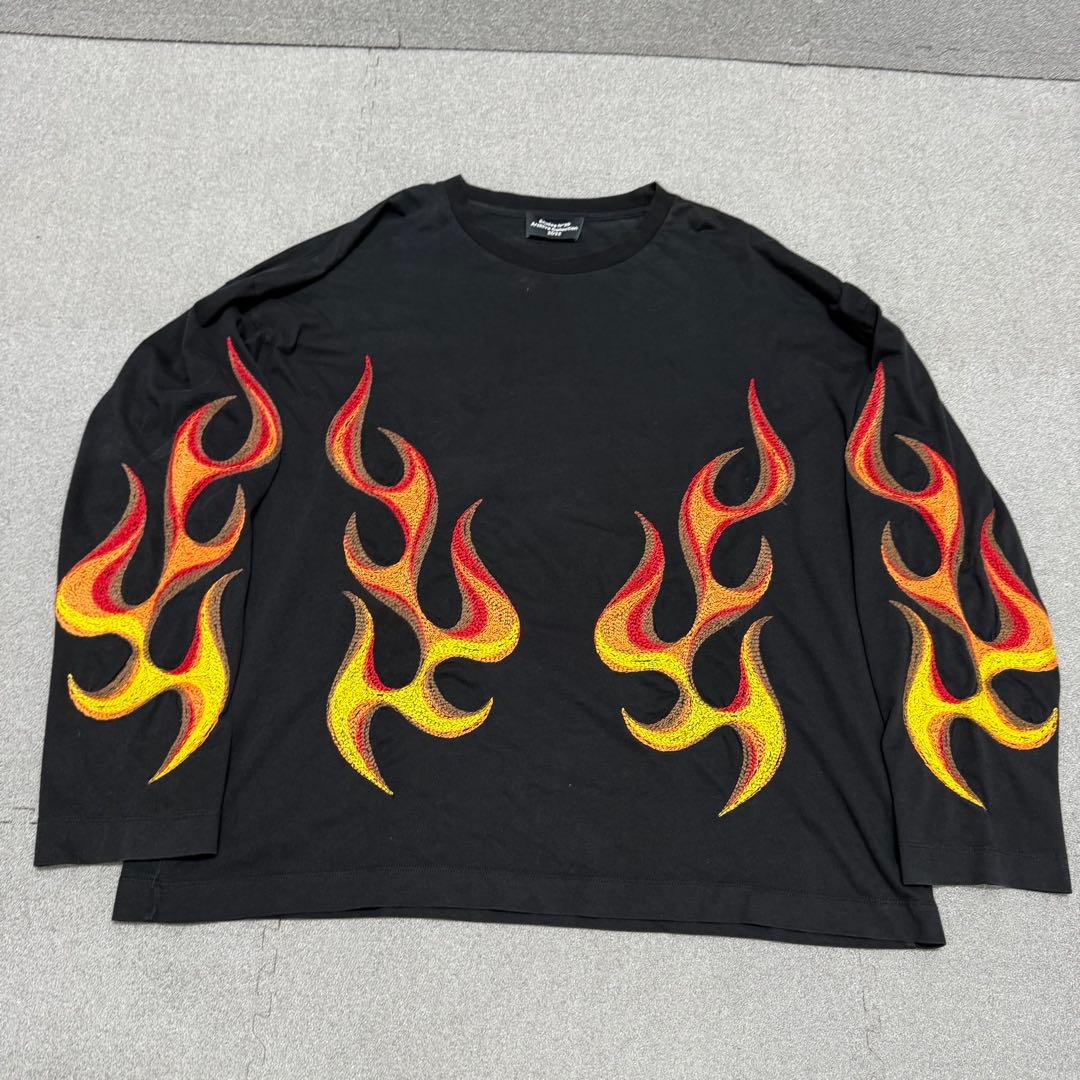 トップス 549 Etudes Spirit Flaming Flame LS Black