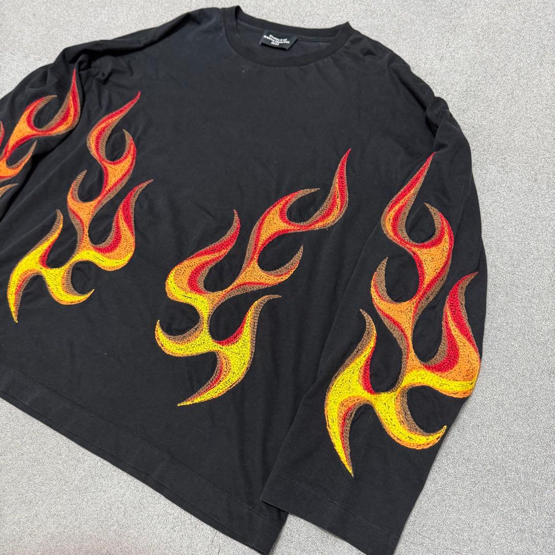 トップス 549 Etudes Spirit Flaming Flame LS Black