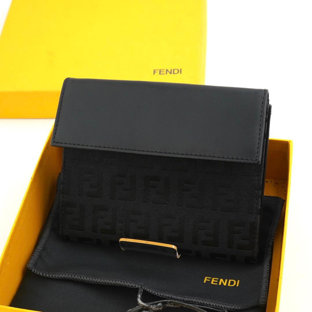 ✨新品未使用・箱付き✨　FENDI ミニ財布　ズッカ　ズッキーノ　キャンバス