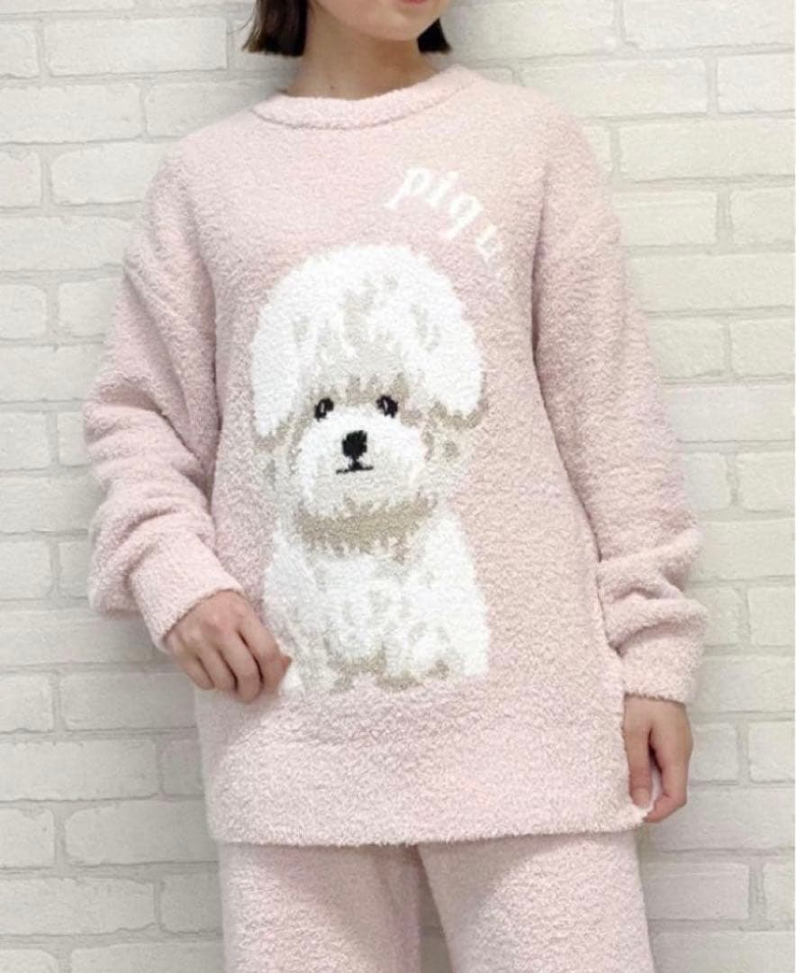 新品！ジェラピケお好きな方に！ビションプルオーバーふわもこパジャマ上下セット