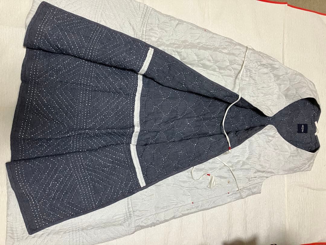 45R 刺し子のロングベスト