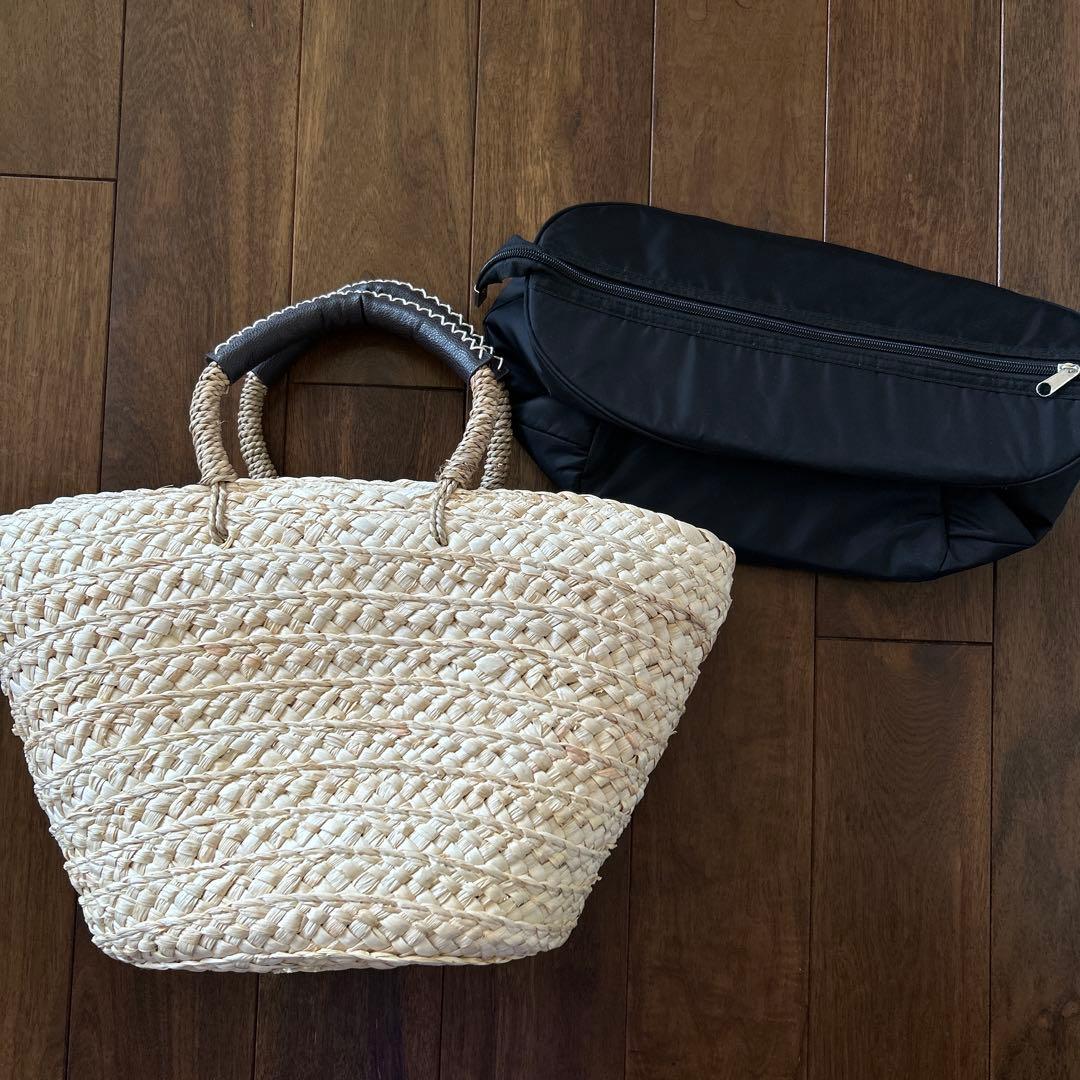 【送料込み】DEAN & DELUCA かごバッグ 収納袋付き