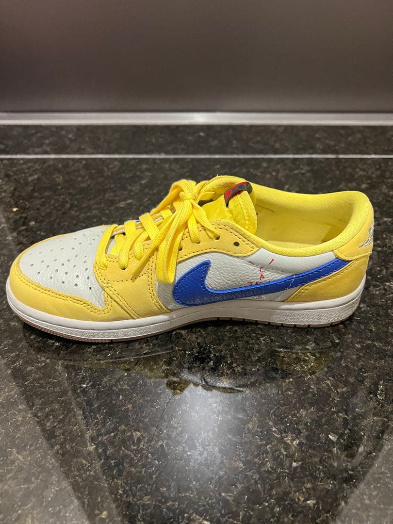 靴 Travis Scott AJ1 Low Canary