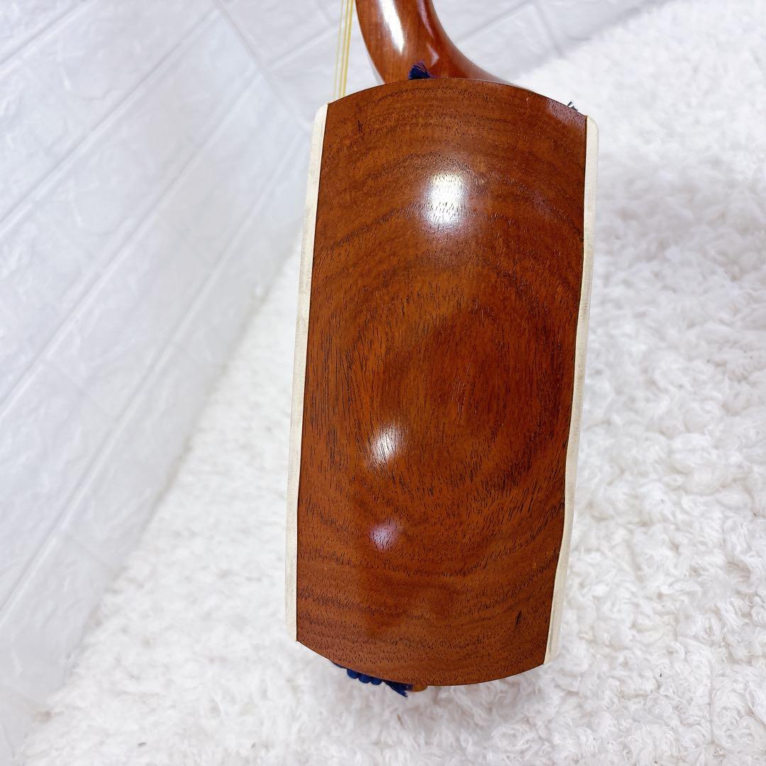 美品　三味線 細棹　猫皮　花梨　破れなし　四乳　四ツ皮　長袋付き　和紙袋