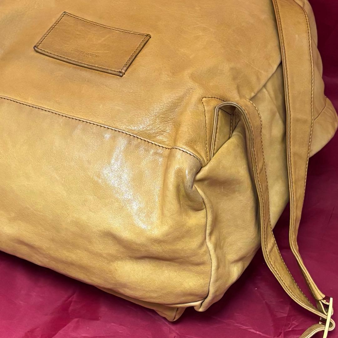 希少！SAINT LAURENT☆キャメルレザーバッグパック