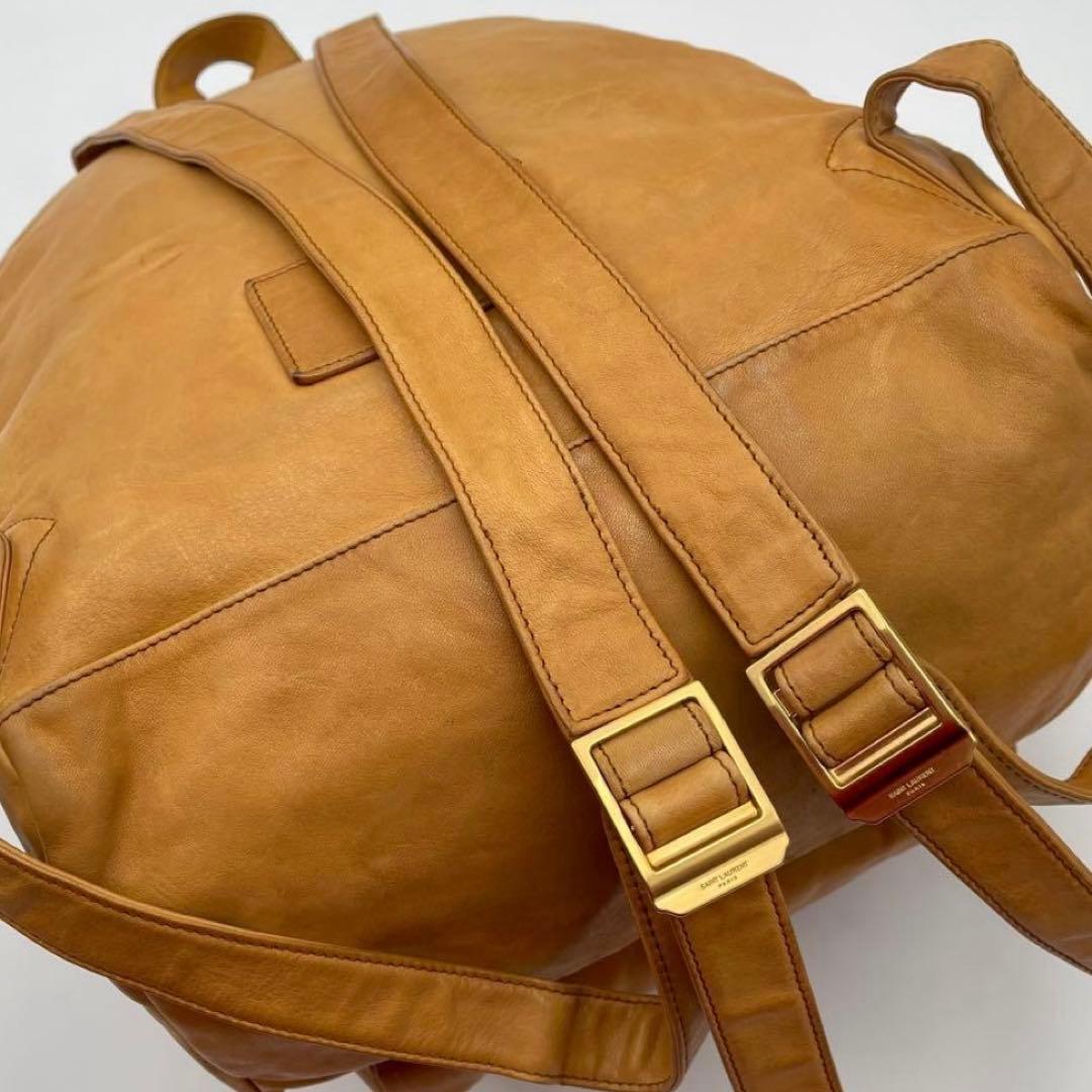 希少！SAINT LAURENT☆キャメルレザーバッグパック
