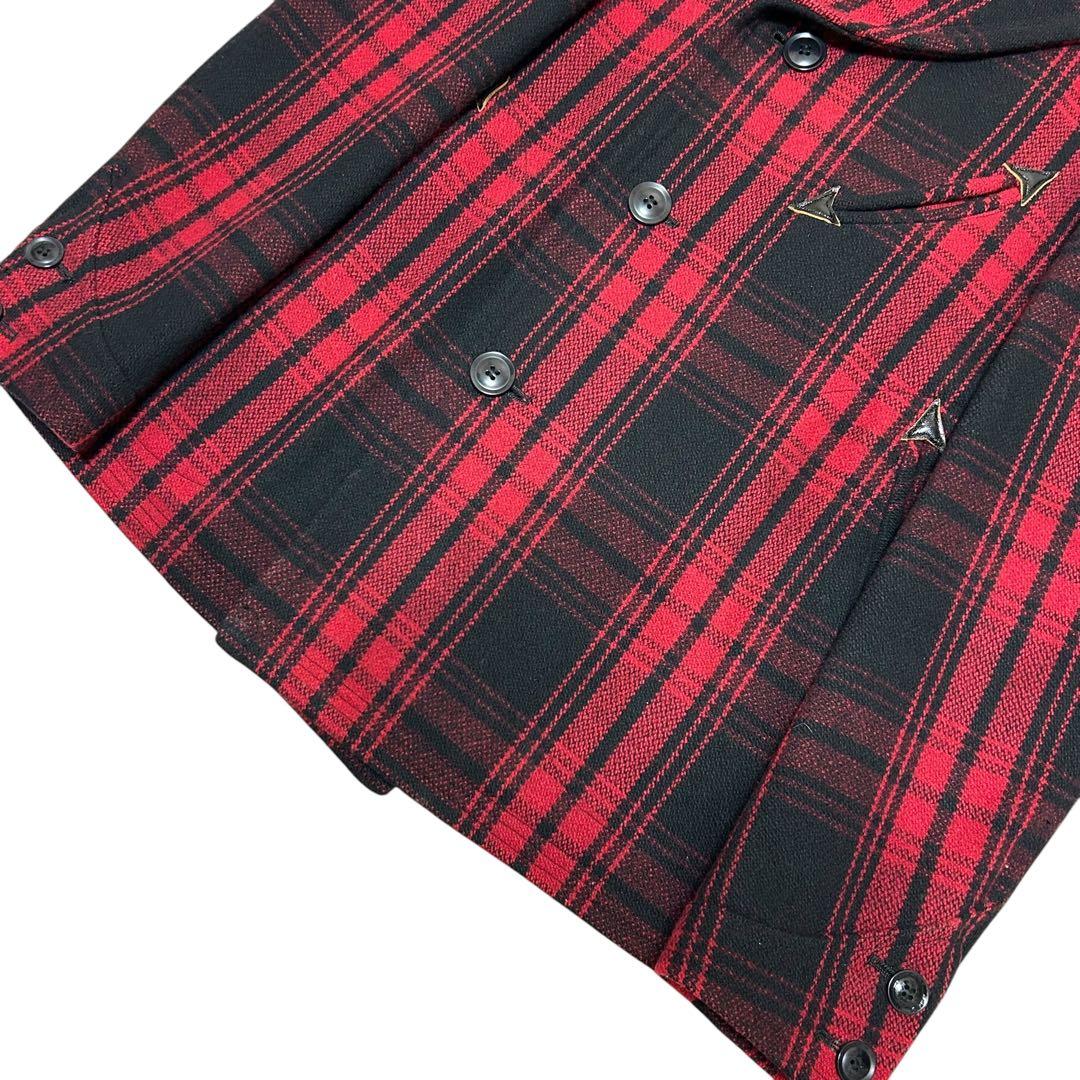 RUDEGALLERY ルードギャラリー　ショールカラーピーコート　チェック