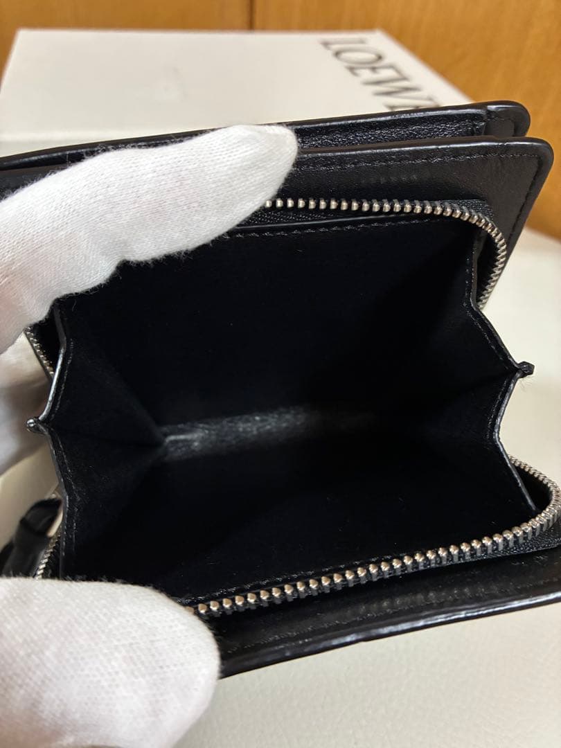 LOEWE　ハーバリウムS 二つ折り財布/ミントグリーン/ターコイズブルー