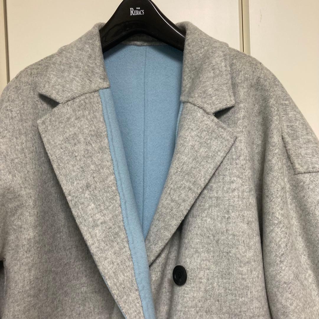 ADORE アドーア　２ＴＯＮＥリバーⅡジャケット　ブルーXトップグレー　36