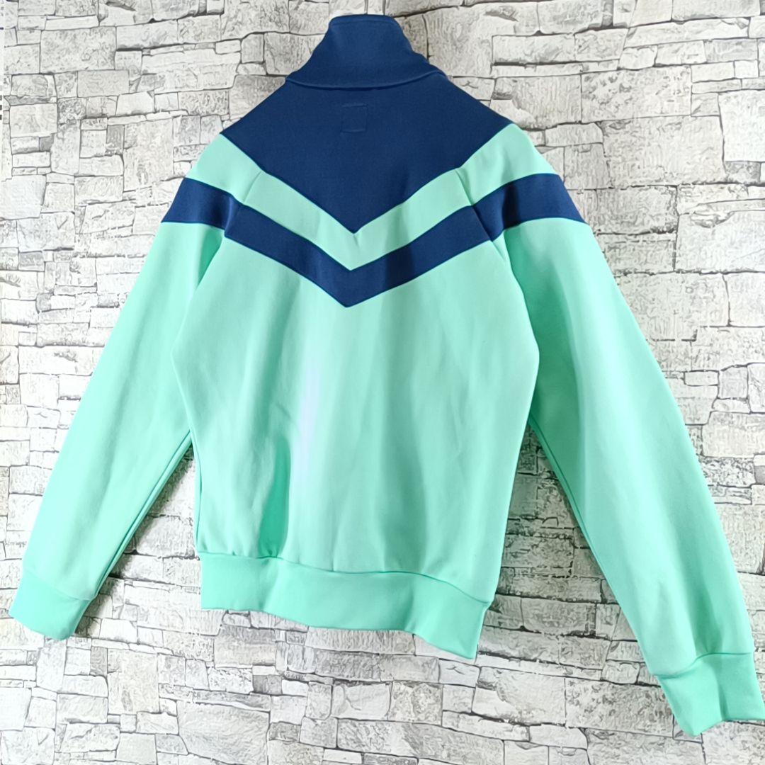 希少✨90sアディダス トラックジャケット ジャージ ミントグリーン 刺繍ロゴL