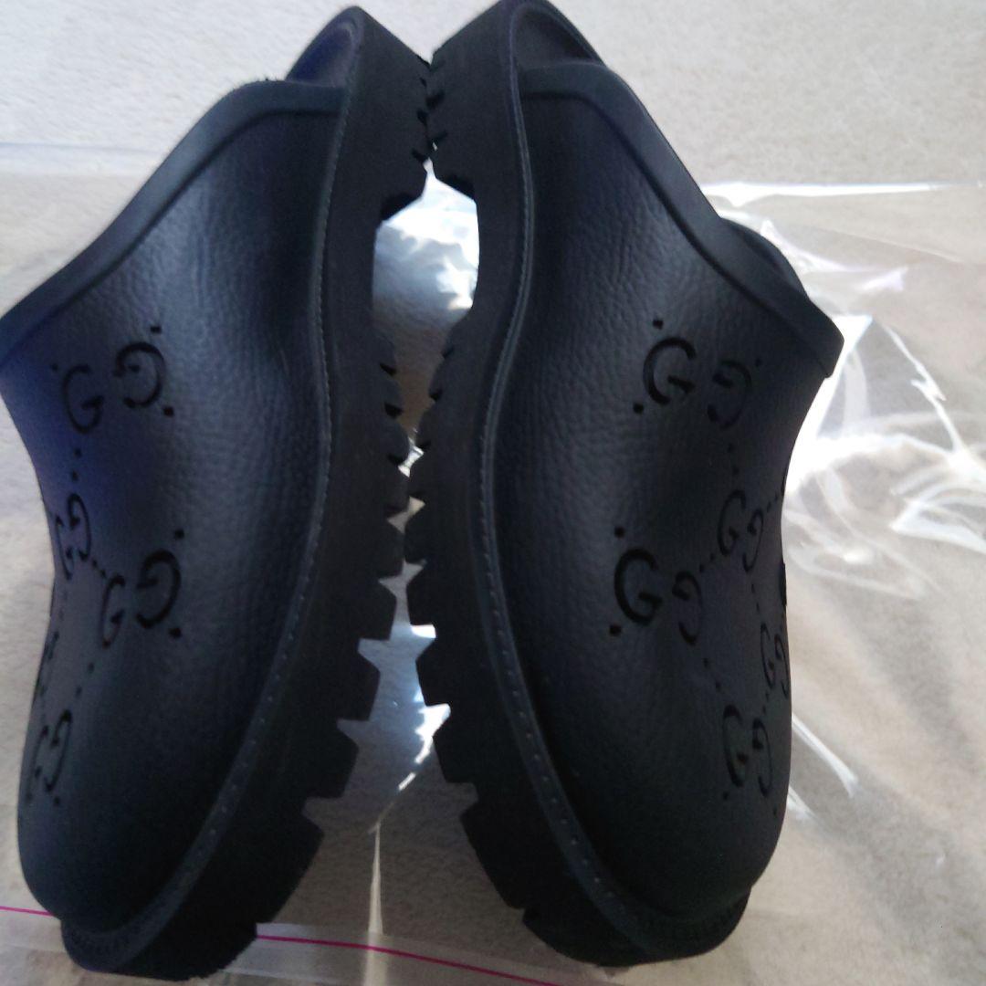 美品☆GUCCIラバーサンダル27.0相当BLACK軽量幅広