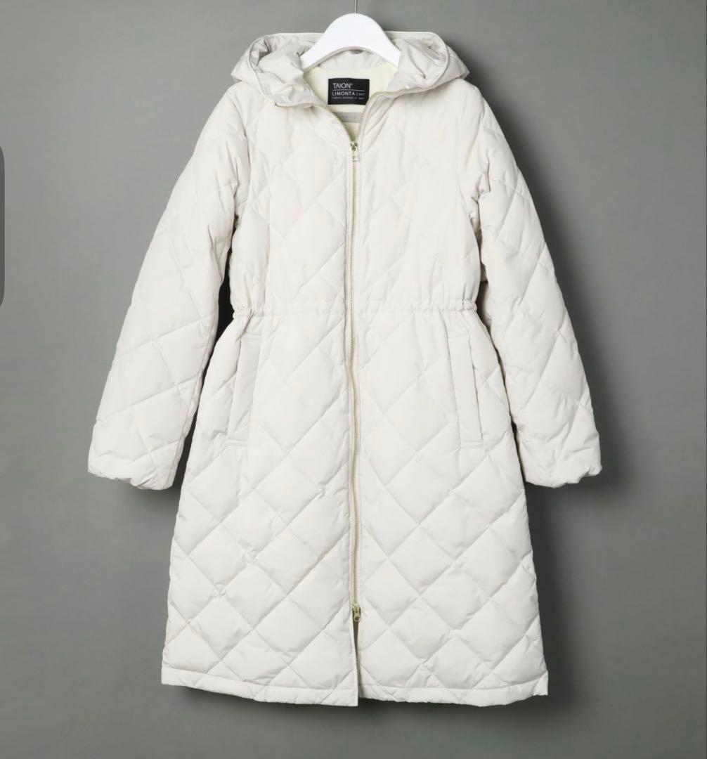 UNFILO TAION ホワイト キルティング ロングコート　クリーニング済み