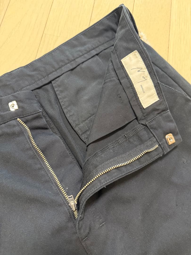 【中古】ancellm✖️wism WIDE CHINO PANTS 黒 2
