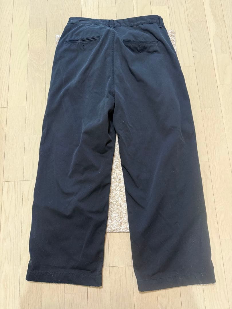 【中古】ancellm✖️wism WIDE CHINO PANTS 黒 2