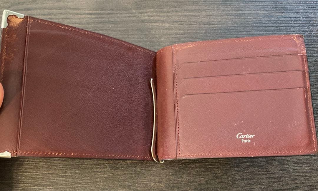 カルティエ　カードケース　二つ折り　マネークリップ マストライン　札入れ