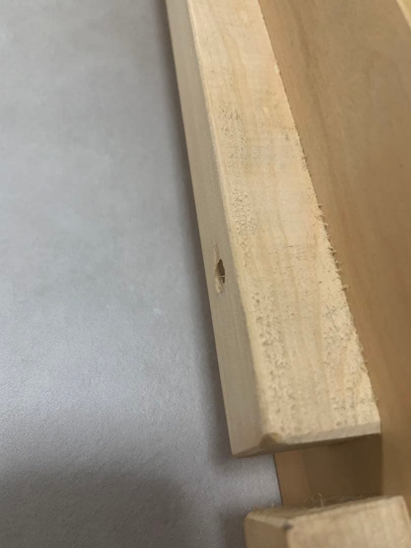 無印 シングルベッドフレーム 木製 オーク材引き出し付き　すのこ　収納