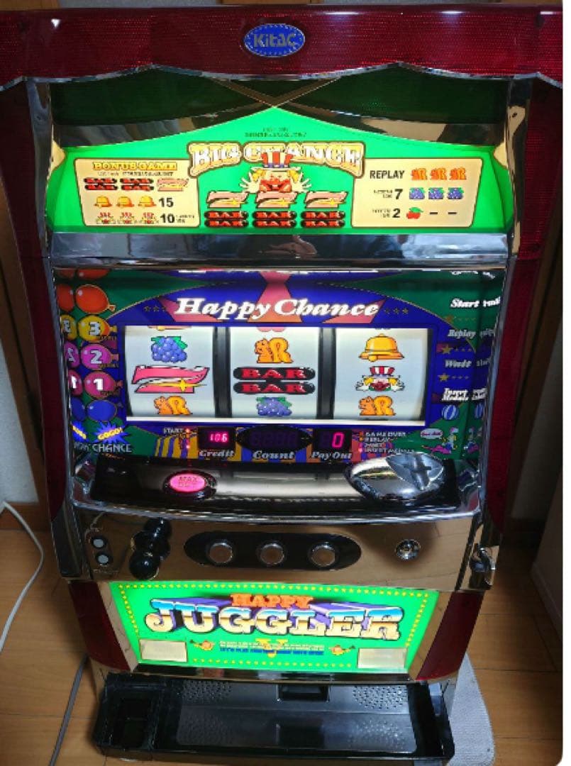 《送料込》　パチスロ　実機　ハッピージャグラー　完動美品