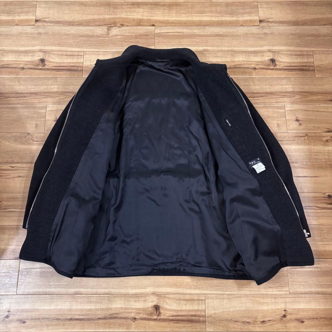 90s フランス製【Agnes b.】ウールコート ririジップ