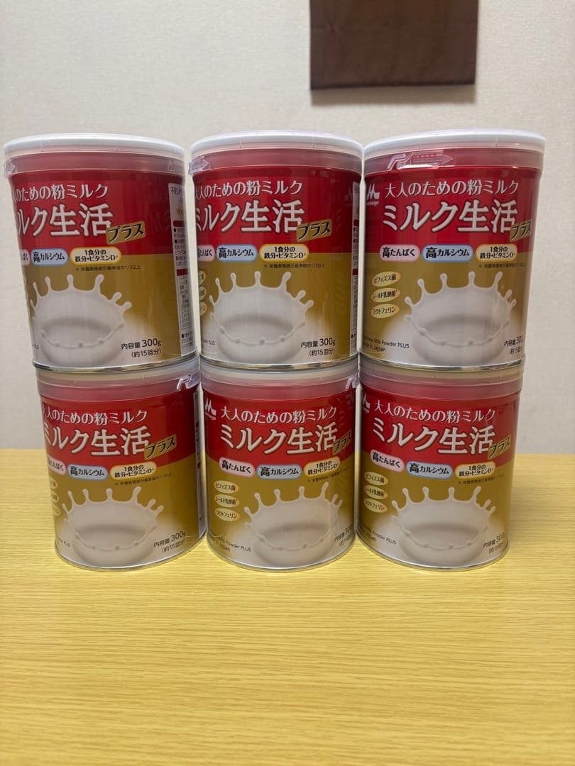 森永乳業　大人のための粉ミルク ミルク生活プラス300g 6缶セット