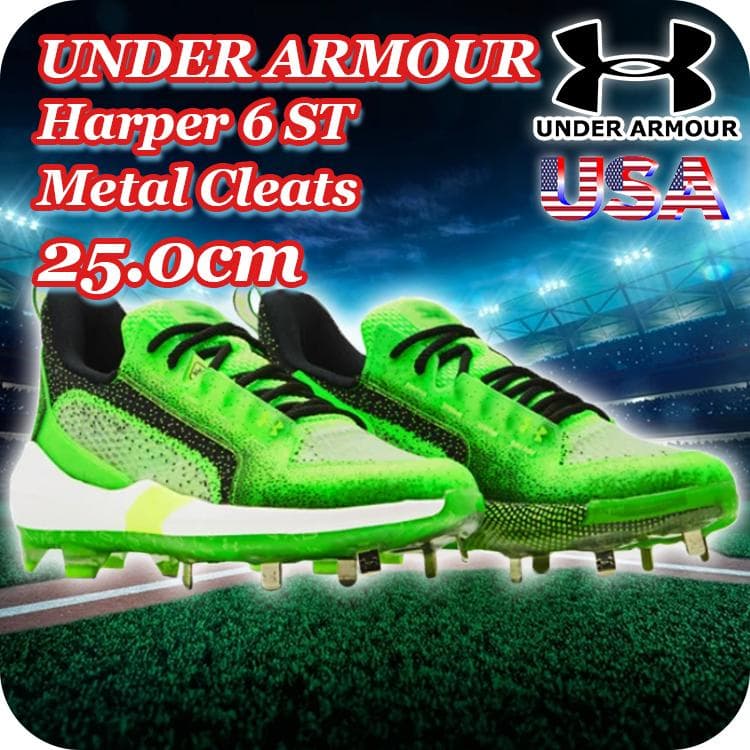 y*y様 新品 USA アンダーアーマー ハーパー6 金属スパイク 25.0cm