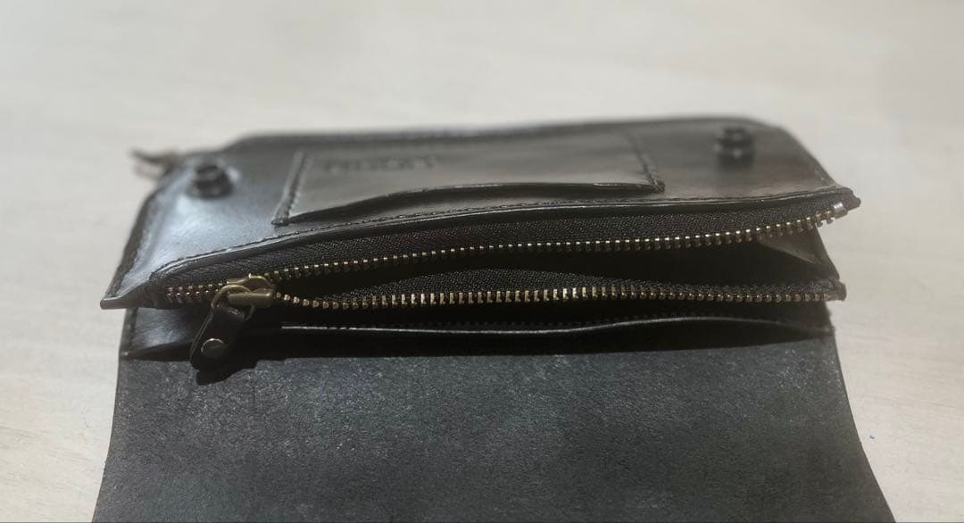 HARU オリジナルロングトラッカーウォレットブラック(左利き用も作成できます)