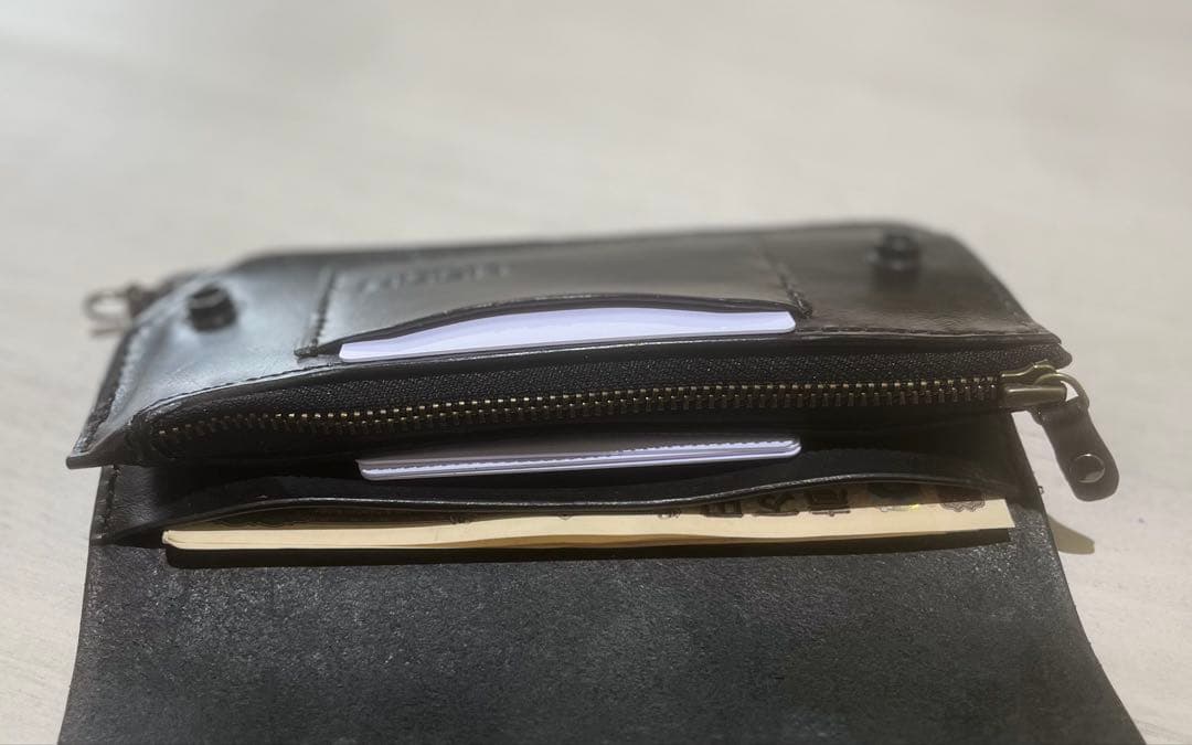 HARU オリジナルロングトラッカーウォレットブラック(左利き用も作成できます)