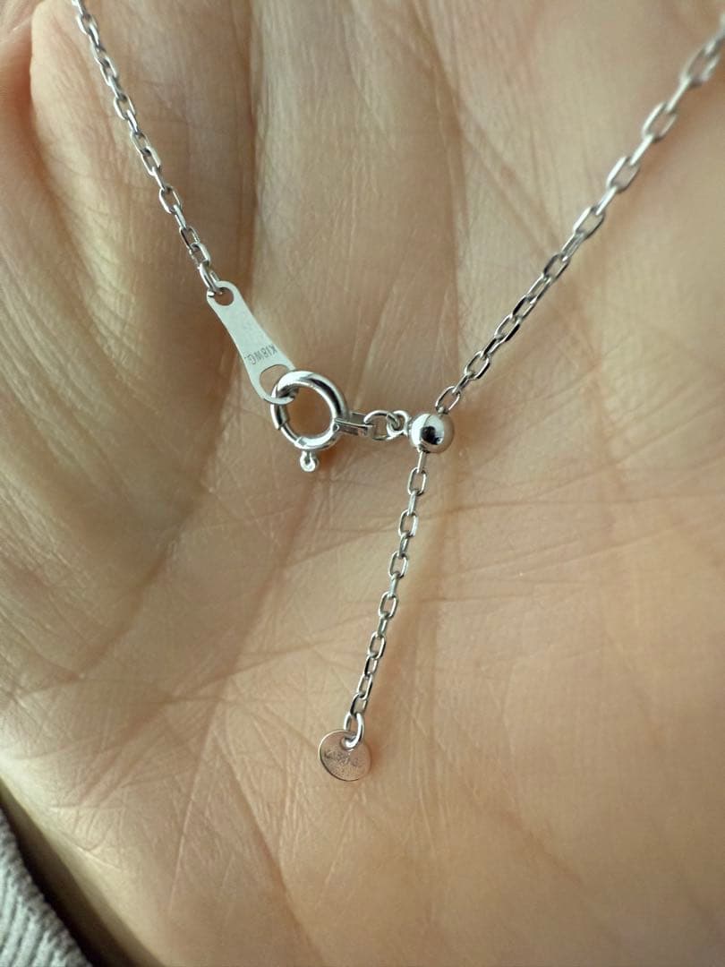 K18WG ゴールド スネークチェーン ネックレス1.4g