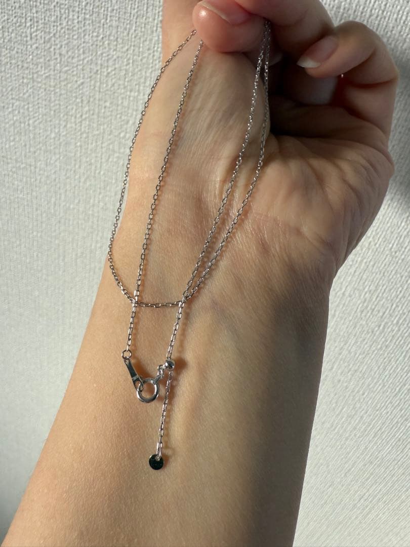 K18WG ゴールド スネークチェーン ネックレス1.4g