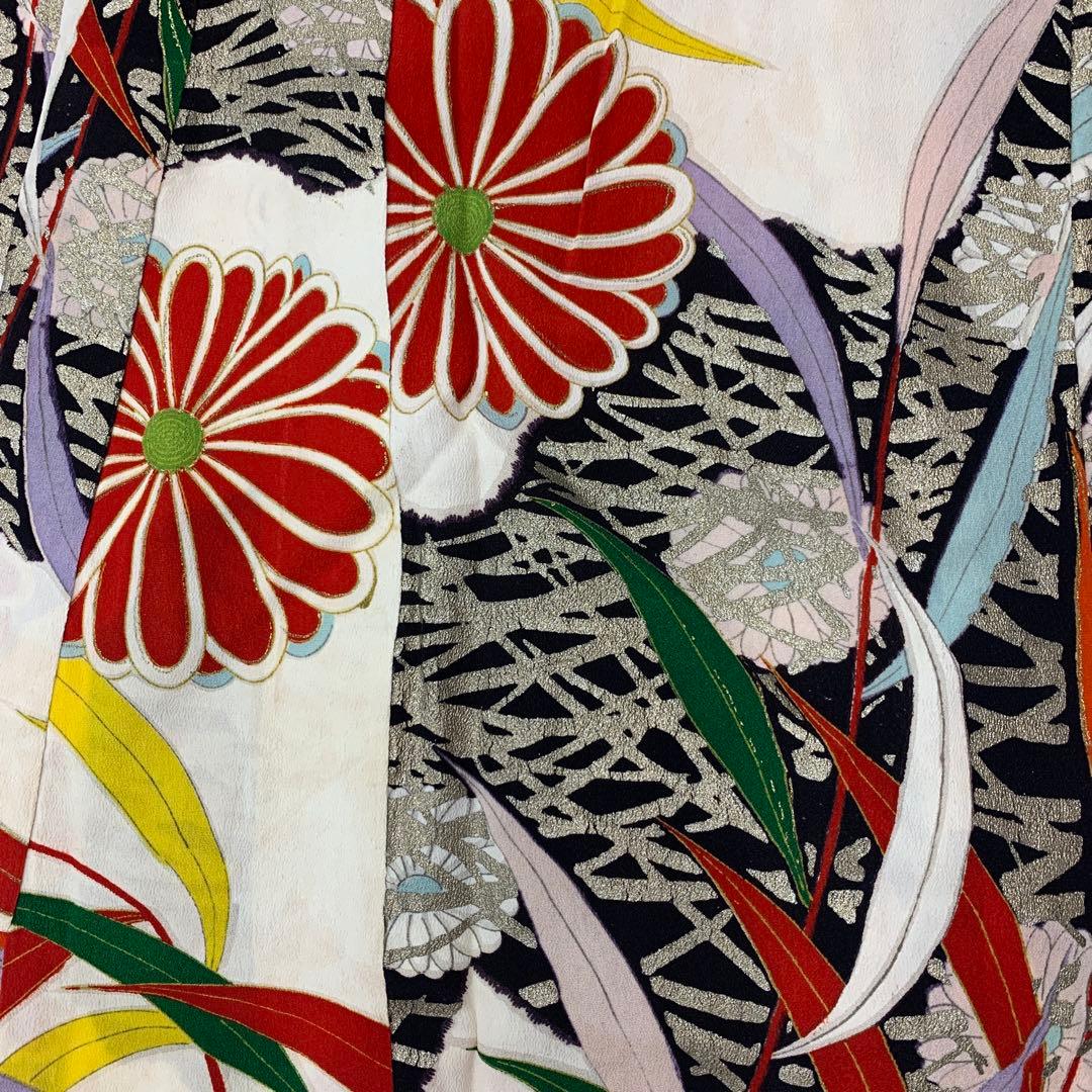 507agu50□七五三 5歳 小柄な7歳 セミアンティーク 女児 着物のみ□