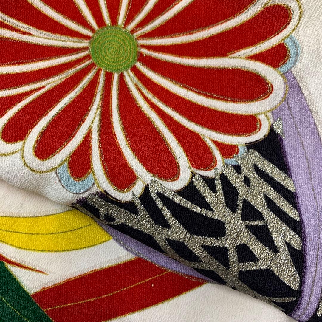 507agu50□七五三 5歳 小柄な7歳 セミアンティーク 女児 着物のみ□